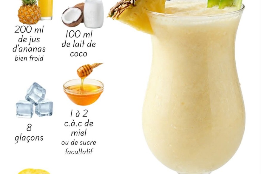 Piña colada sans alcool, crémeuse et exotique